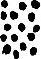 spots circles with black paint. Vector graphics. pattern