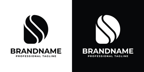 Letters SD Monogram Logo, suitable for any business with SD or DS initials