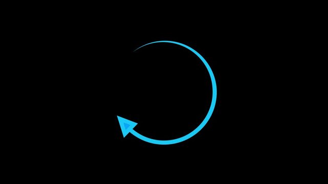 circle arrows turning animated around process