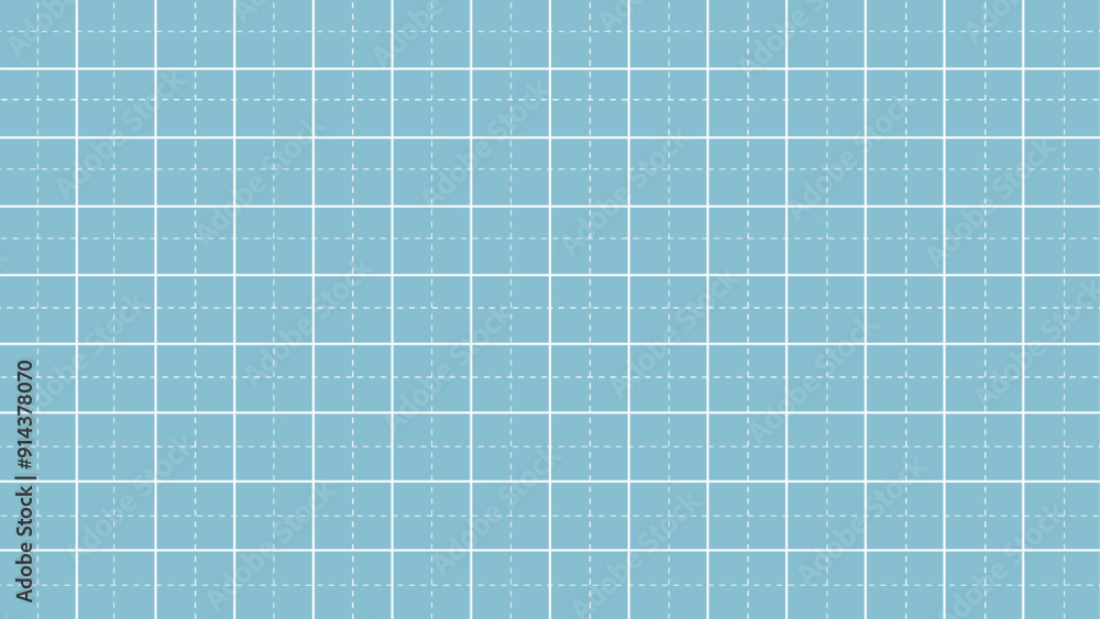 Poster dashed line grid paper with white pattern background.