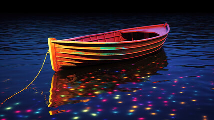 3d ship with sea landscape