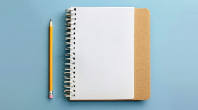 The notebook and pencil