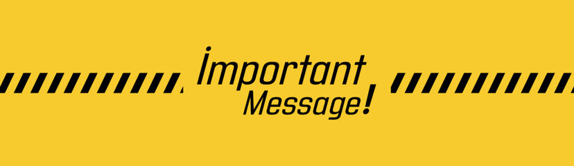  important message