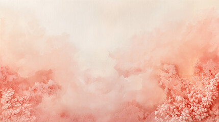 Fototapeta premium A pink background with a white sky and a few trees