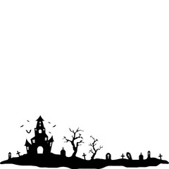 Halloween Graveyard Silhouette
