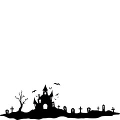 Halloween Graveyard Silhouette
