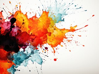 Fototapeta premium Abstract ink splashes with bold colors, artistic and dynamic