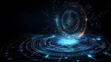 9. Astrology-themed background with vibrant stars and zodiac patterns, leaving room for copy space to underscore the mystery and prophecy elements