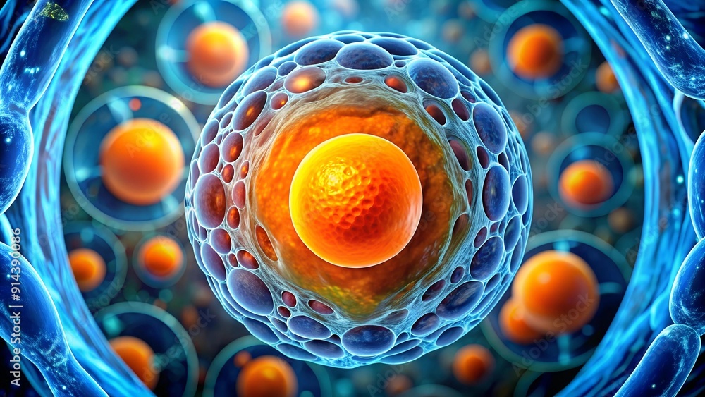 Poster a tapestry of life: exploring the microcosm of a cell ai generated
