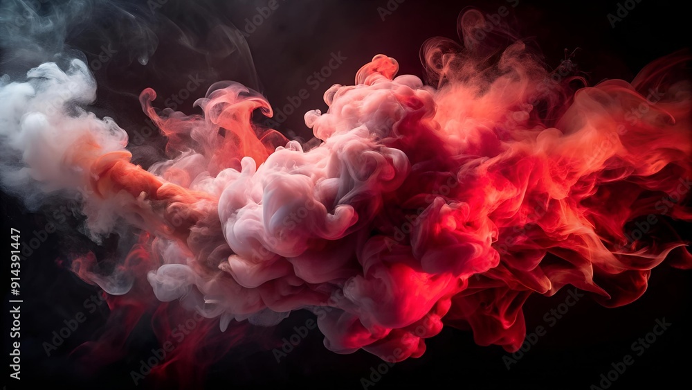 Sticker Crimson Trails: A Symphony of Smoke and Light  AI Generated