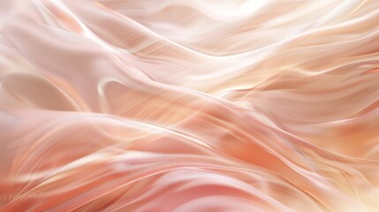 Fototapeta premium Gentle pastel coral waves forming abstract texture with fluid movements