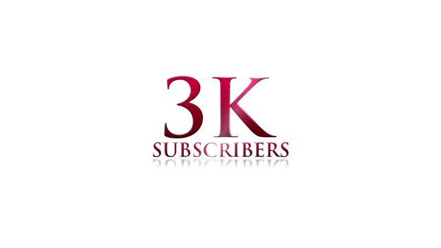 3k Subscribers, 3k Subscription Logo Animation Videos