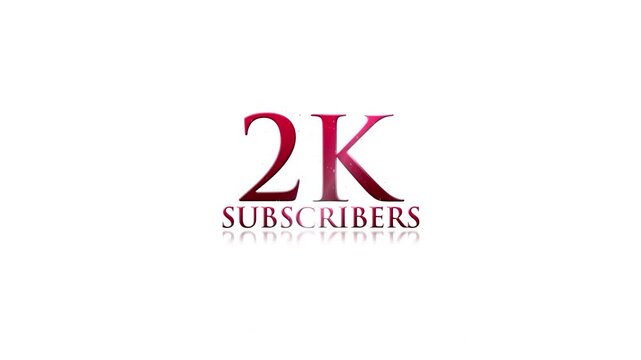 2k Subscribers, 2k Subscription Logo Animation Videos