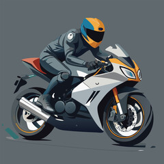 Sport motorcycle  vector