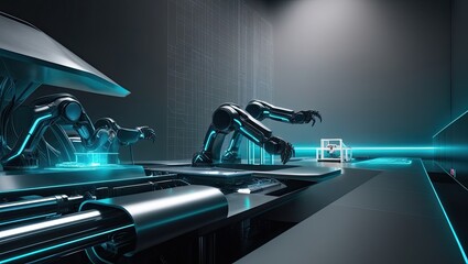 3d computer technology machine background 4k wallpaper