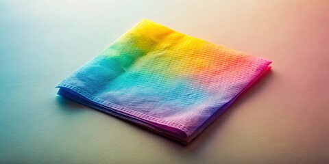 Color-changing wet napkin on background, color-changing, wet napkin,background, cleaning, hygienic, wipe, disposable