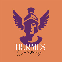 Hermes Company - Vector Flat Logo Illustration