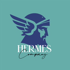 Hermes Company - Vector Flat Logo Illustration
