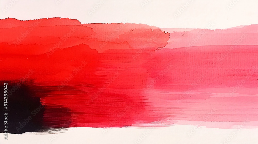 Poster this image captures a fluid watercolor gradient composed of red and pink hues transitioning from dar