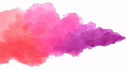 Obraz premium This work showcases an abstract watercolor splash, smoothly blending warm red into cool purple hues, creating a mesmerizing fluid form.