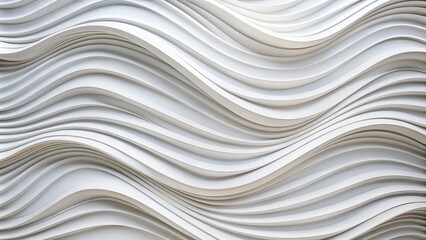 Abstract White Wavy Wall, Architecture , Minimalist , Modern , Design