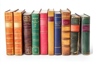 Books Collection on Isolated white background created with generative ai