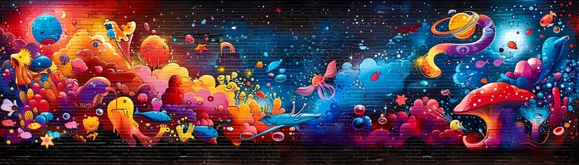 Obraz premium Close-up of a painted eye with vibrant colors and textures.