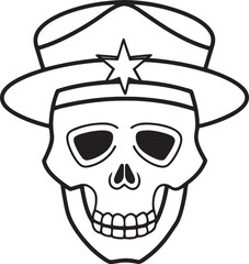 Vintage human skull  concept Vector  Art & Illustration