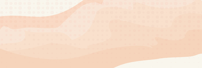 horizontal background wavy lines. Pastel color delicate peach, light orange. Vector template.