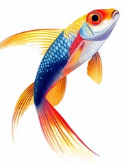 Fototapeta premium Colorful Fish Illustration