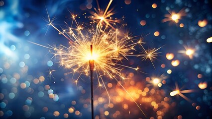 A Symphony of Sparks: A Sparkling Starry Night  Generative AI