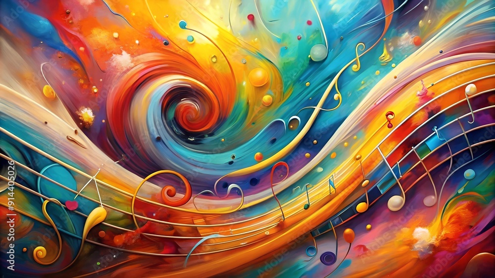 Aufkleber a symphony of colors: abstract expressionism in motion generative ai
