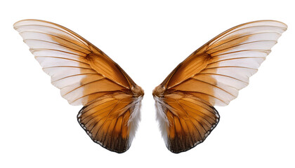 Fototapeta premium Colorful Butterfly Wings Close-Up cut out transparent isolated on white background PNG