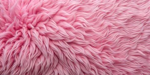 Fototapeta premium Pink sheepskin texture background for design, sheepskin, fur, wool, pink, soft, fluffy, cozy, natural, luxury, delicate, pastel