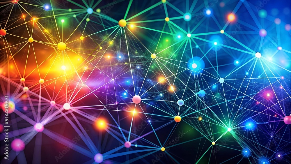 Poster the blockchain network: a visual journey through the decentralized world generative ai