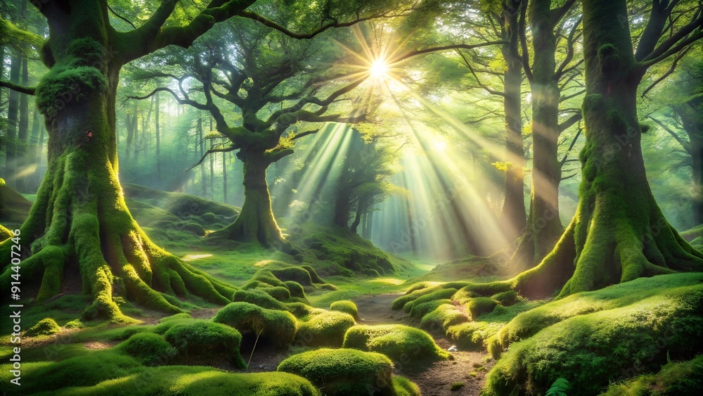 Poster whispers of the ancient grove generative ai