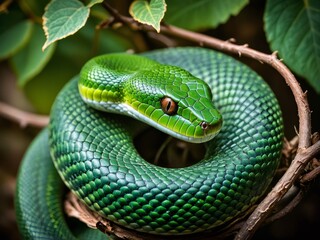 Fototapeta premium green tree python