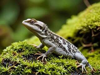 Obraz premium lizard on a rock