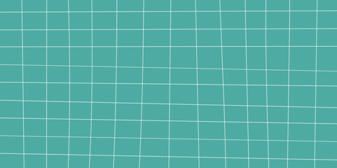 Turquoise distorted geometric square tile texture background.