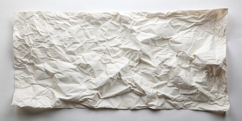 Obraz premium Crinkled White Paper Texture A Close-Up Photography of Crumpled Paper, White, Texture, Crumpled, Paper