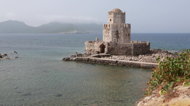 Bourtzi of Methoni Castle, Peloponnese Greece.