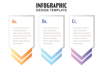 Modern Infographic Design Template with Three Color-Coded Sections