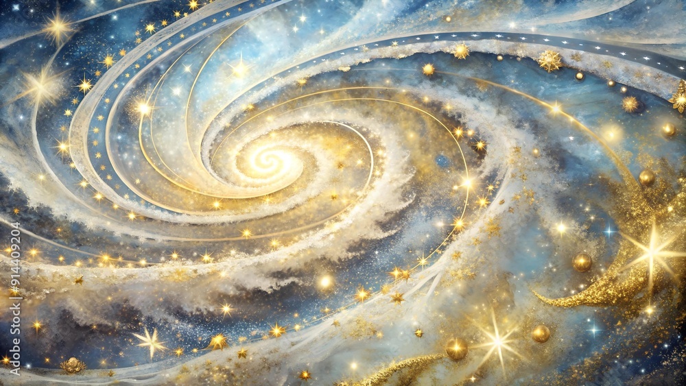 Poster abstract canvas of light and cosmic dust generative ai