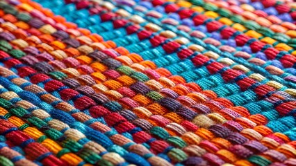 A Symphony of Textures: Close-Up of Woven Fabric  AI Generated