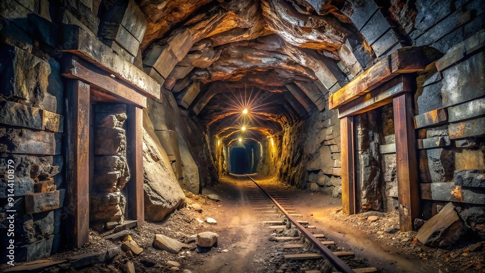 Aufkleber echoes of extraction: a descent into the heart of the abandoned mine generative ai