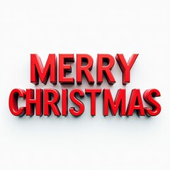 Bold red 'Merry Christmas' text on a white background.