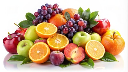 Fresh Fruit Still Life Apples, Oranges, and Grapes, Fruit, Still Life, Food, Composition