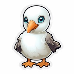 Fototapeta premium A detailed and vibrant illustration of a seagull, capturing its elegant and coastal features.
