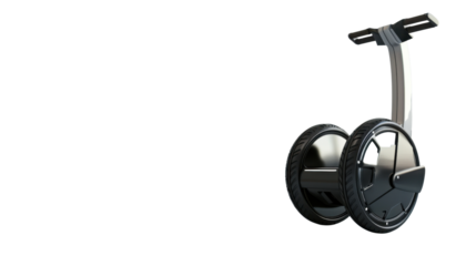 Electric scooter segway on transparent background