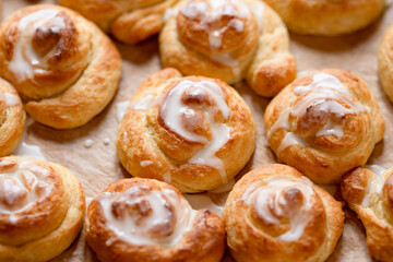 Danish pastries on a plate.